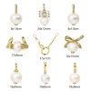 Picture of Pearl & Brass Charms 18K Real Gold Plated