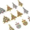 Picture of Brass Christmas Charms Multicolor Christmas Tree Christmas Baubles Micro Pave Multicolour Cubic Zirconia