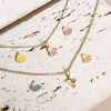 Image de 1 Pièce Breloques en 316L Acier Inoxydable Élégant Oiseau Plaqué Or Véritable 18K Multicolore Coquilles Émail