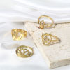 Picture of 304 Stainless Steel Unadjustable Rings Gold Plated Crown
