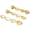 Picture of 304 Stainless Steel Unadjustable Rings Gold Plated Crown