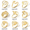 Picture of 304 Stainless Steel Unadjustable Rings Gold Plated Wave