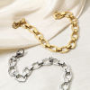 Picture of 304 Stainless Steel Link Cable Chain Bracelets With Lobster Claw Clasp 19cm(7 4/8") long
