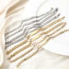 Picture of 304 Stainless Steel Blank Stamping Tags Bracelets Rectangle With Lobster Claw Clasp