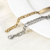Picture of 304 Stainless Steel Blank Stamping Tags Bracelets Rectangle With Lobster Claw Clasp