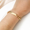 Picture of 304 Stainless Steel Blank Stamping Tags Bracelets Rectangle With Lobster Claw Clasp