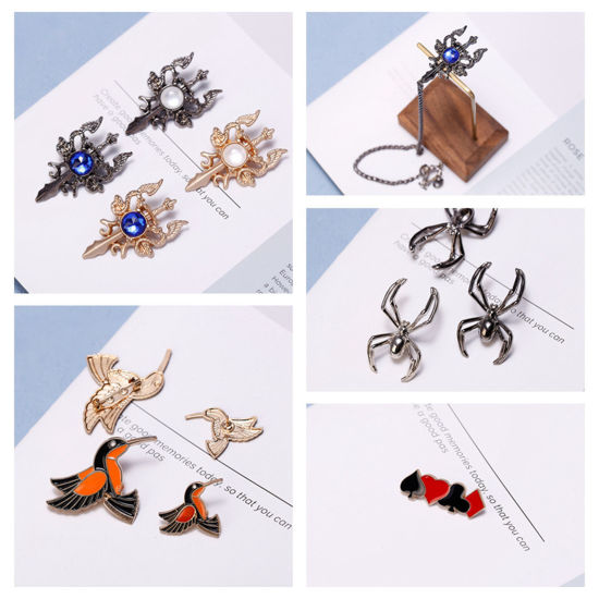 Picture of Retro Pin Brooches Cross Dragon Multicolor