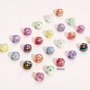 Picture of Acrylic Beads For DIY Jewelry Making Multicolor AB Rainbow Color Round Clear Rhinestone About 16mm Dia.