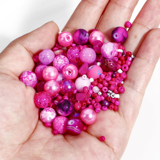 Bild von 1 Set Glas Ozean Schmuck Perlen für die Herstellung von DIY-Charme-Schmuck Gemischt Bunt Seesterne ca. 14mm x 13mm, Loch: 1.4mm