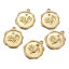 Picture of 304 Stainless Steel & Rhinestone Cute Charms Gold Plated Footprint Handprint Multicolor Rhinestone