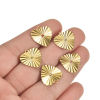 Picture of 304 Stainless Steel & Rhinestone Stylish Charms Gold Plated Heart Stripe Multicolor Rhinestone