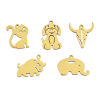 Bild von 5 Stück 304 Edelstahl Niedlich Charms Katze Bunt Hund