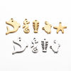 Bild von 5 Stück 304 Edelstahl Ozean Schmuck Charms Delfine Bunt Seesterne