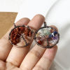 Picture of (Grade B) Gemstone ( Natural ) Wire Wrapped Pendants Antique Copper Round Tree of Life 3.4cm x 2.8cm