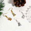 Picture of Brass Christmas Charms Real Gold Plated Clear Cubic Zirconia
