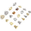 Picture of Brass Christmas Charms Real Gold Plated Clear Cubic Zirconia