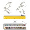 Picture of 304 Stainless Steel Italian Charm Links For DIY Bracelet Jewelry Making Silver Tone Multicolor Rectangle Heart With Pendant 17mm x 10mm