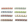 Picture of 304 Stainless Steel Italian Charm Links For DIY Bracelet Jewelry Making Silver Tone Multicolor Rectangle Butterfly Enamel 10mm x 9mm