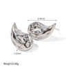 Picture of Eco-friendly Vacuum Plating Retro Hammered Multicolor 304 Stainless Steel Drop Ear Post Stud Earrings For Women Party