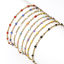 Picture of Eco-friendly Vacuum Plating 304 Stainless Steel Enamel Link Cable Chain Bracelets Gold Plated With Lobster Claw Clasp And Extender Chain 18.5cm(7 2/8") long
