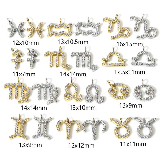 Изображение 1 ШТ Экологически чистое вакуумное покрытие 304 Нержавеющая Сталь Подвески Матовое Серебро Бижутерия усыпанная мелким фианит Прозрачный Искусственный Циркон
