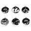Picture of Zinc Based Alloy Travel Charms Silver Tone Black & White Round Disc Natural Scenery Enamel 26mm x 23mm