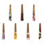 Bild von 2 Stück Natürliches Holz-Effekt Harz Anhänger Bunt Trapez Kiesspäne 7cm x 1cm