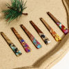 Picture of Natural Wood Effect Resin Pendants Multicolor Trapezoid Gravels Chips 7cm x 1cm