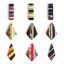 Picture of Natural Wood Effect Resin Charms Multicolor Geometric Stripe