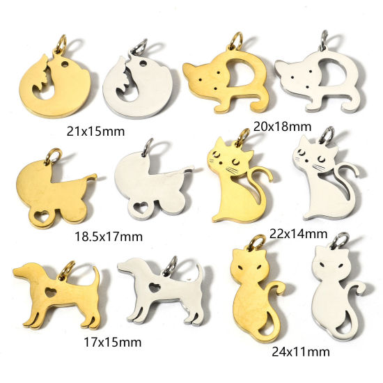 Immagine di 1 Pz 304 Acciaio Inossidabile Charms Lucidatura a Specchio