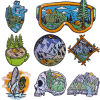 Picture of Polyester Travel Iron On Patches Appliques (With Glue Back) DIY Sewing Craft Clothing Decoration Multicolor