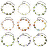 Bild von 1 Strang 304 Edelstahl Armband Silberfarbe Gänseblümchen Doppelseitige Emaille 16cm lang