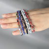Picture of Lampwork Glass Religious Dainty Bracelets Delicate Bracelets Beaded Bracelet Multicolor Evil Eye Elastic