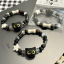 Image de 1 Pièce Bracelets Raffinés Bracelets Délicats Bracelet de Perles Mignon en Verre au Chalumeau Multicolore Chat Pentacle Elastique