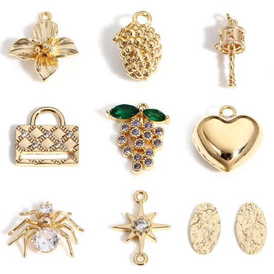 Picture of Brass Charms 18K Real Gold Plated