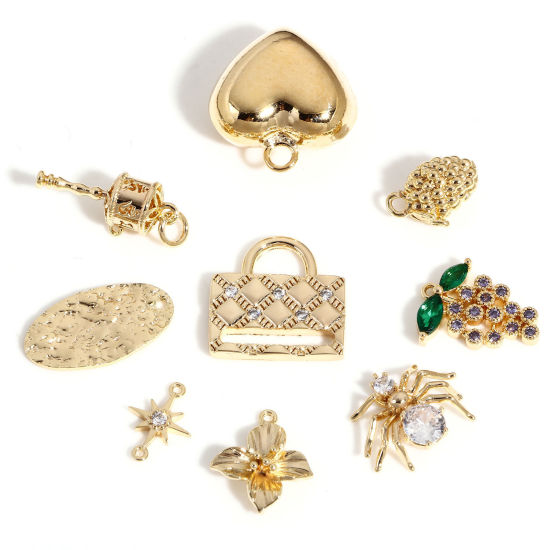 Picture of Brass Charms 18K Real Gold Plated