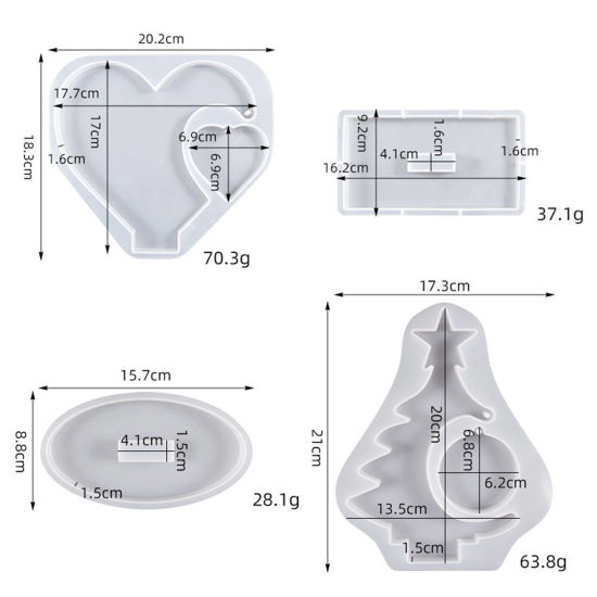 Bild von 1 Set Silikon Harzform für die Heimwerkerherstellung Bilderrahmen Weiß