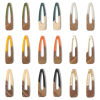 Imagen de 2 Unidades Resina de Efecto Madera Colgantes Multicolor Gota 6.7cm x 1.7cm