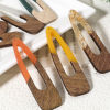 Imagen de 2 Unidades Resina de Efecto Madera Colgantes Multicolor Gota 6.7cm x 1.7cm