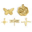 Immagine di 1 Pz 304 Acciaio Inossidabile Elegante Charms Farfalla Oro Placcato Libellula