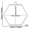 Bild von 2 Stück 304 Edelstahl Offene Lünette Anhänger für Harz Geometrie Hohl