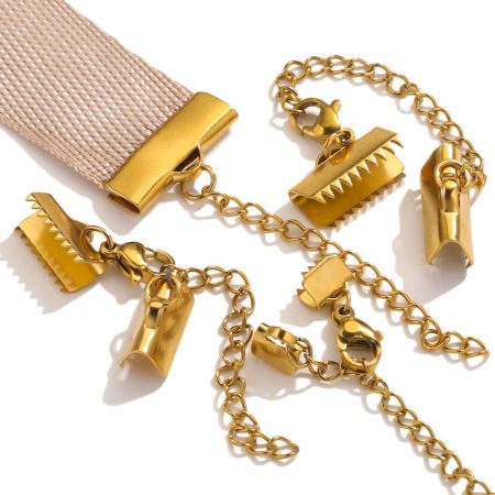 5 Unidades 304 Acero Inoxidable Extremos Crimp Tapas Con Broche de Langosta y Extensor Cadena 5cm x