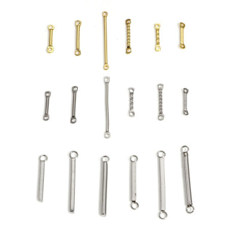 Immagine di 10 Pz Placcatura Sottovuoto 304 Acciaio Inossidabile Pendenti Charms Connettori Bastoni