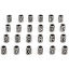 Picture of 304 Stainless Steel Religious Beads For DIY Charm Jewelry Making Cylinder Antique Silver Color Greek Alphabet 13mm x 10mm