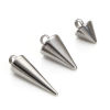 Bild von 10 Stück 304 Edelstahl Charms Kegel Silberfarbe