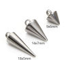 Bild von 10 Stück 304 Edelstahl Charms Kegel Silberfarbe