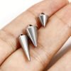 Bild von 10 Stück 304 Edelstahl Charms Kegel Silberfarbe