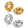 Picture of Eco-friendly Vacuum Plating Simple & Casual Hip-Hop 304 Stainless Steel C Shape Hollow Non Piercing Clip-on Earrings Unisex Party