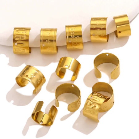 10 Stück 304 Edelstahl Ohrklemme Klipp Ohrring U-Form Vergoldet 10mm x 7mm