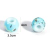 Picture of 10 Grams Glass Seed Beads Round Multicolor Imitation Stone 4mm x 3.5mm